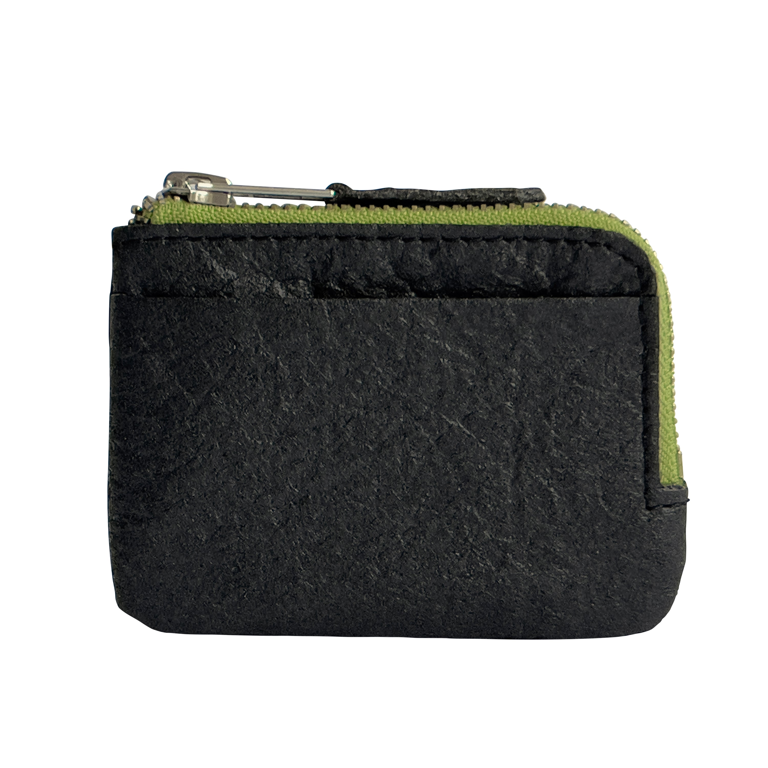 The Zippered Ground wallet from the back without a metal card inside